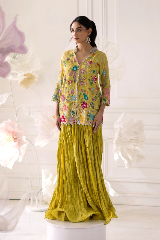 Mina Hassan | Festive Dholki 25 | Fari - Wedding Dress - available at Maria Faisal in UK and USA.