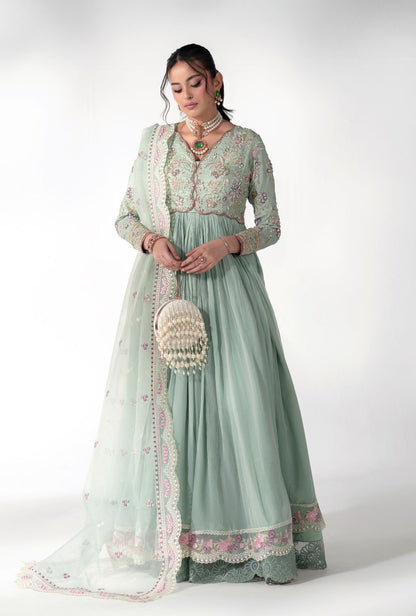 AJR Couture | Luxe Pret 25 | Satin Serenity - Ladies Clothes - Maria Faisal