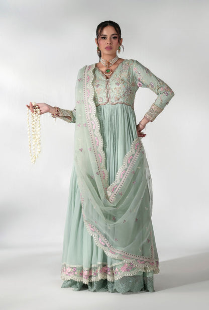 AJR Couture | Luxe Pret 25 | Satin Serenity - Ladies Clothes - Maria Faisal