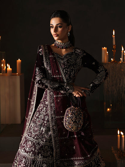 Gulaal | Marais Velvet | CALIRA - Formal Dress - available at Maria Faisal in UK and USA.