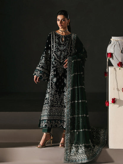 Gulaal | Marais Velvet | EVANA - Formal Dress - available at Maria Faisal in UK and USA.