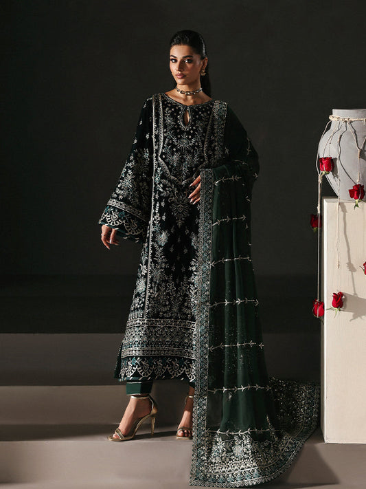 Gulaal | Marais Velvet | EVANA - Formal Dress - available at Maria Faisal in UK and USA.