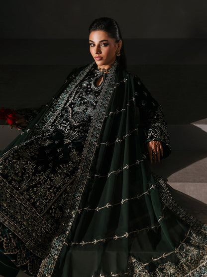 Gulaal | Marais Velvet | EVANA - Formal Dress - available at Maria Faisal in UK and USA.