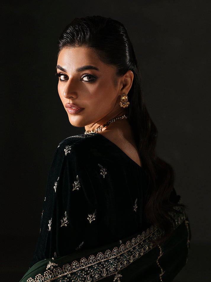 Gulaal | Marais Velvet | EVANA - Formal Dress - available at Maria Faisal in UK and USA.