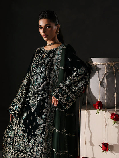 Gulaal | Marais Velvet | EVANA - Formal Dress - available at Maria Faisal in UK and USA.