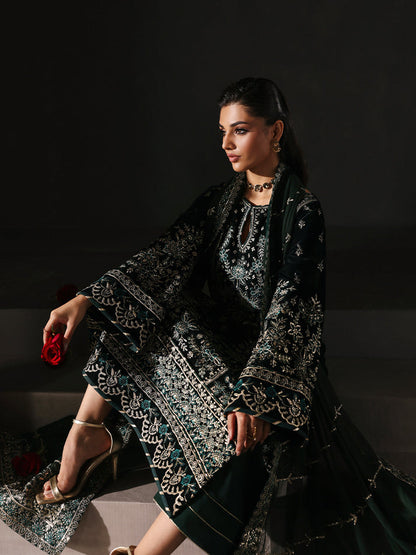 Gulaal | Marais Velvet | EVANA - Formal Dress - available at Maria Faisal in UK and USA.