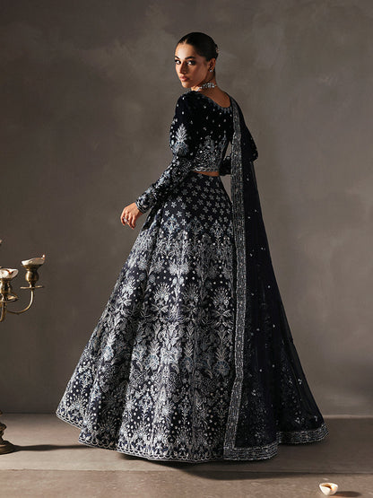 Gulaal | Marais Velvet | ARDORA - Formal Dress - available at Maria Faisal in UK and USA.