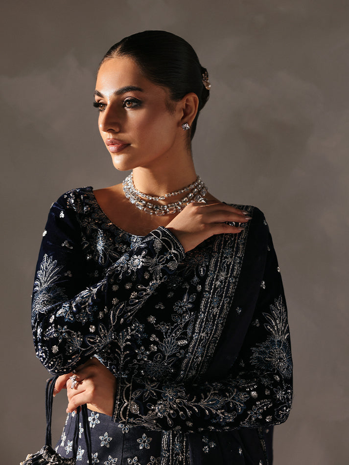 Gulaal | Marais Velvet | ARDORA - Formal Dress - available at Maria Faisal in UK and USA.