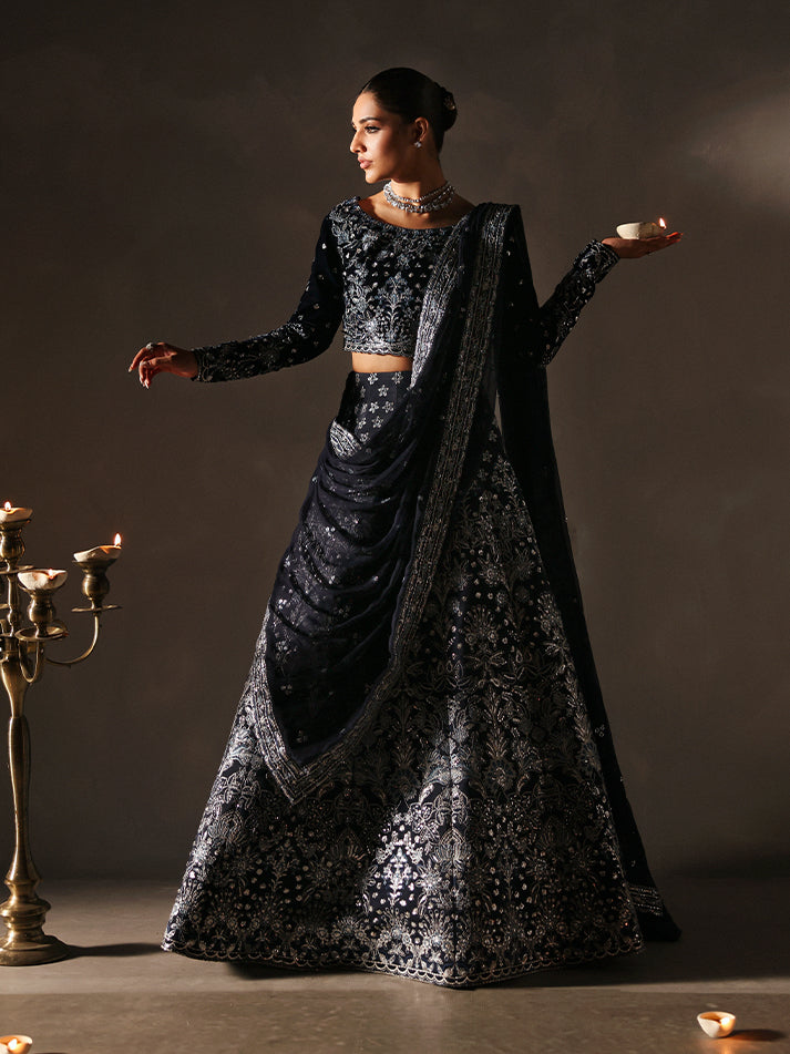 Gulaal | Marais Velvet | ARDORA - Formal Dress - available at Maria Faisal in UK and USA.