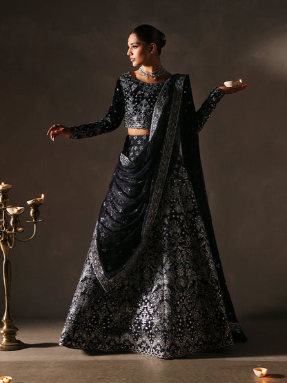 Gulaal | Marais Velvet | ARDORA - Formal Dress - available at Maria Faisal in UK and USA.