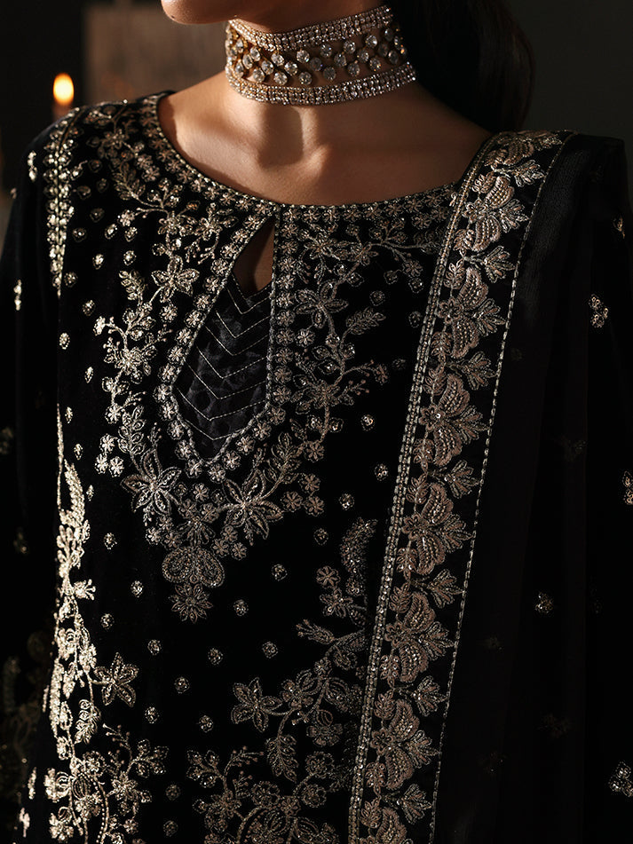 Gulaal | Marais Velvet | ECLISSA - Formal Dress - available at Maria Faisal in UK and USA.