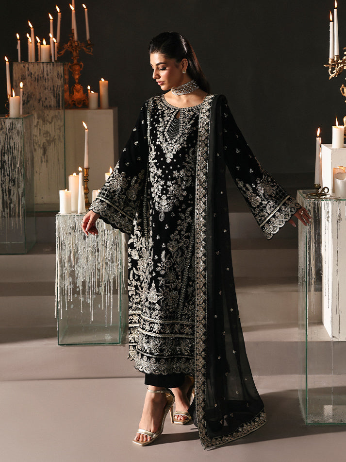 Gulaal | Marais Velvet | ECLISSA - Formal Dress - available at Maria Faisal in UK and USA.