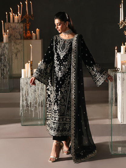 Gulaal | Marais Velvet | ECLISSA - Formal Dress - available at Maria Faisal in UK and USA.