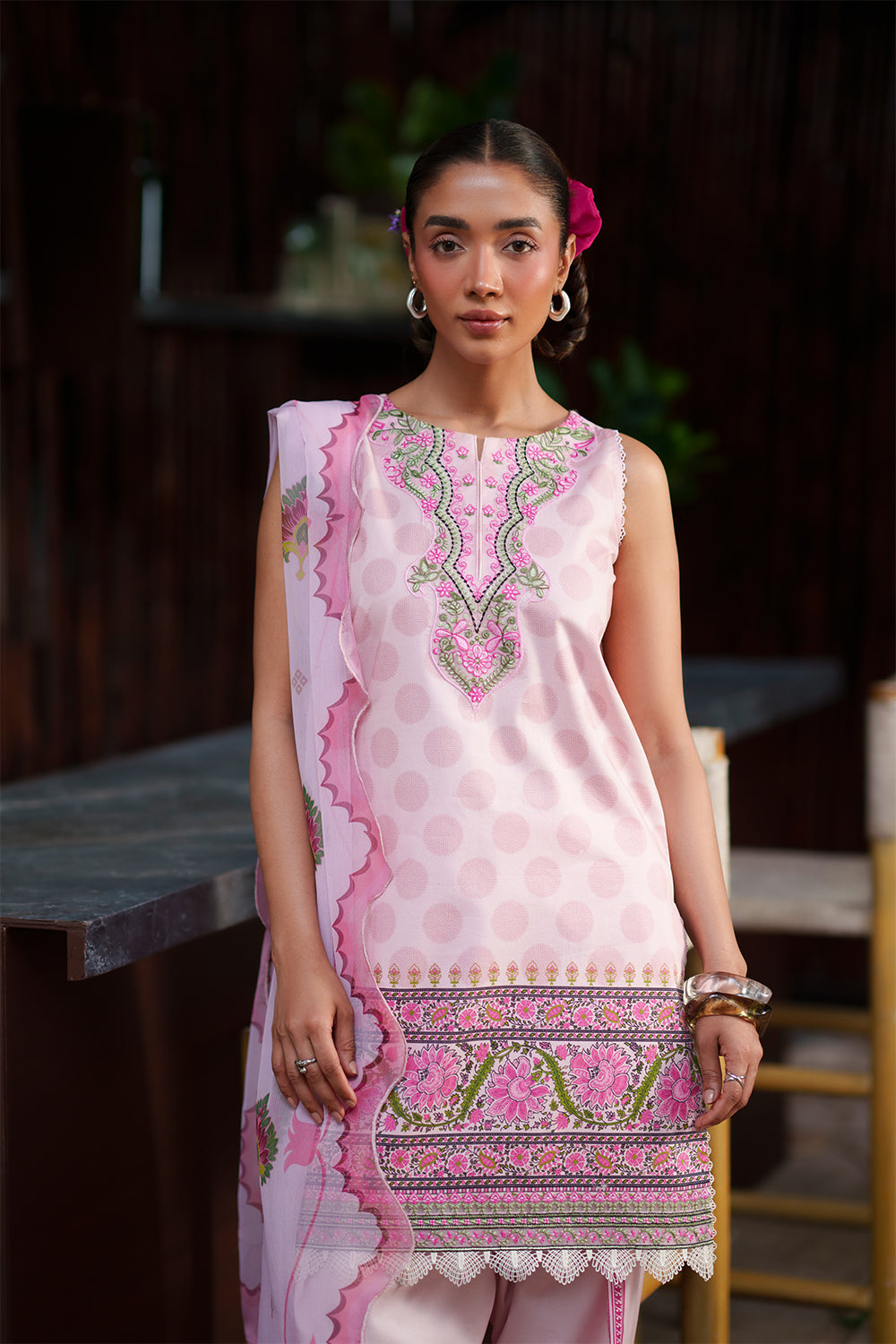 Saira Rizwan | Laanem SS 26 | AZURA-B-SRL26-05 - Luxury Dress - available at Maria Faisal in UK and USA.