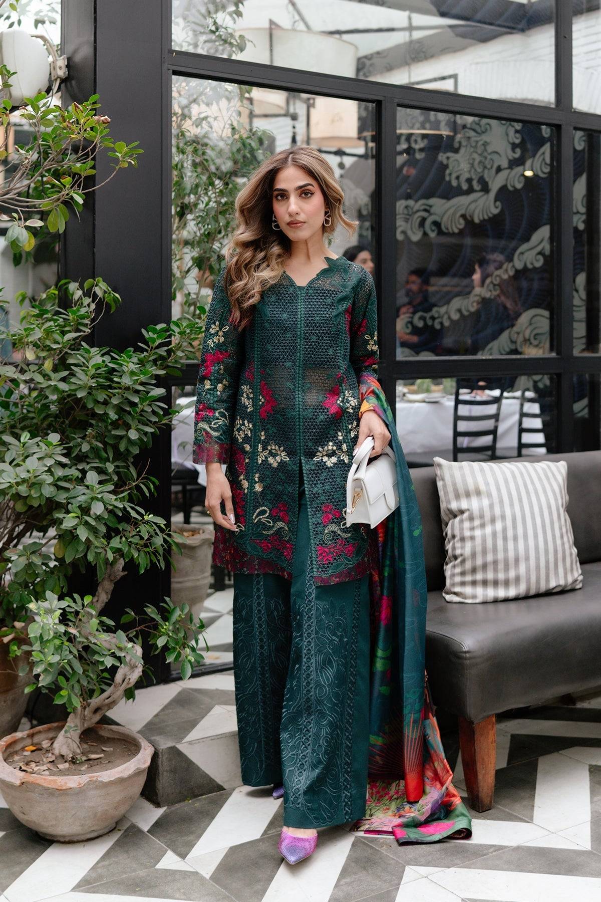 Afrozeh | Lawn 25 | Vermora by Maria Faisal - Registered Vendor of : Afrozeh - type : Ladies Clothes - 100% original wedding dresses