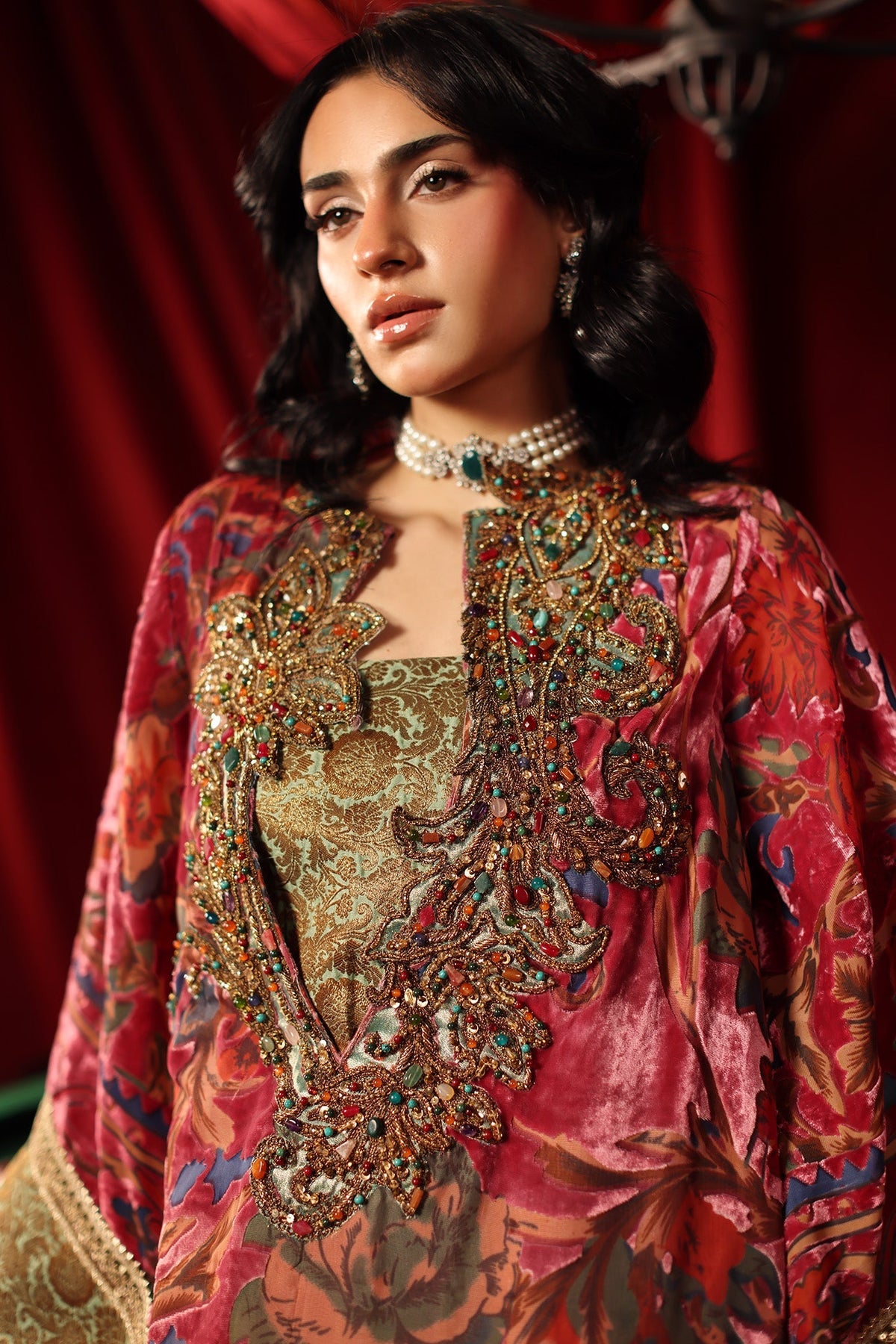 Musferah Saad | The Elite Club | Vienna - Formal Dress - available at Maria Faisal in UK and USA.