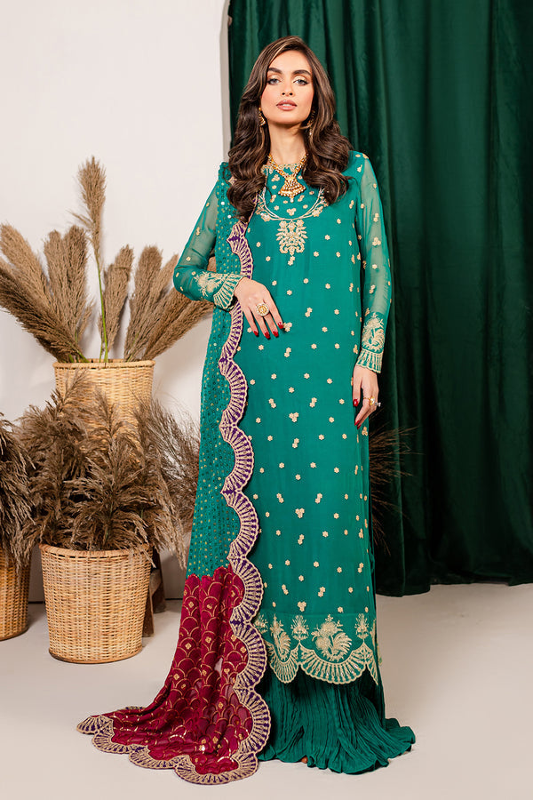 Vanya | Ethnic Muse 24 | EM-24 - Designer Dress with Intricate embroidery and embellishments. Shop elegent wedding dress at Maria Faisal.