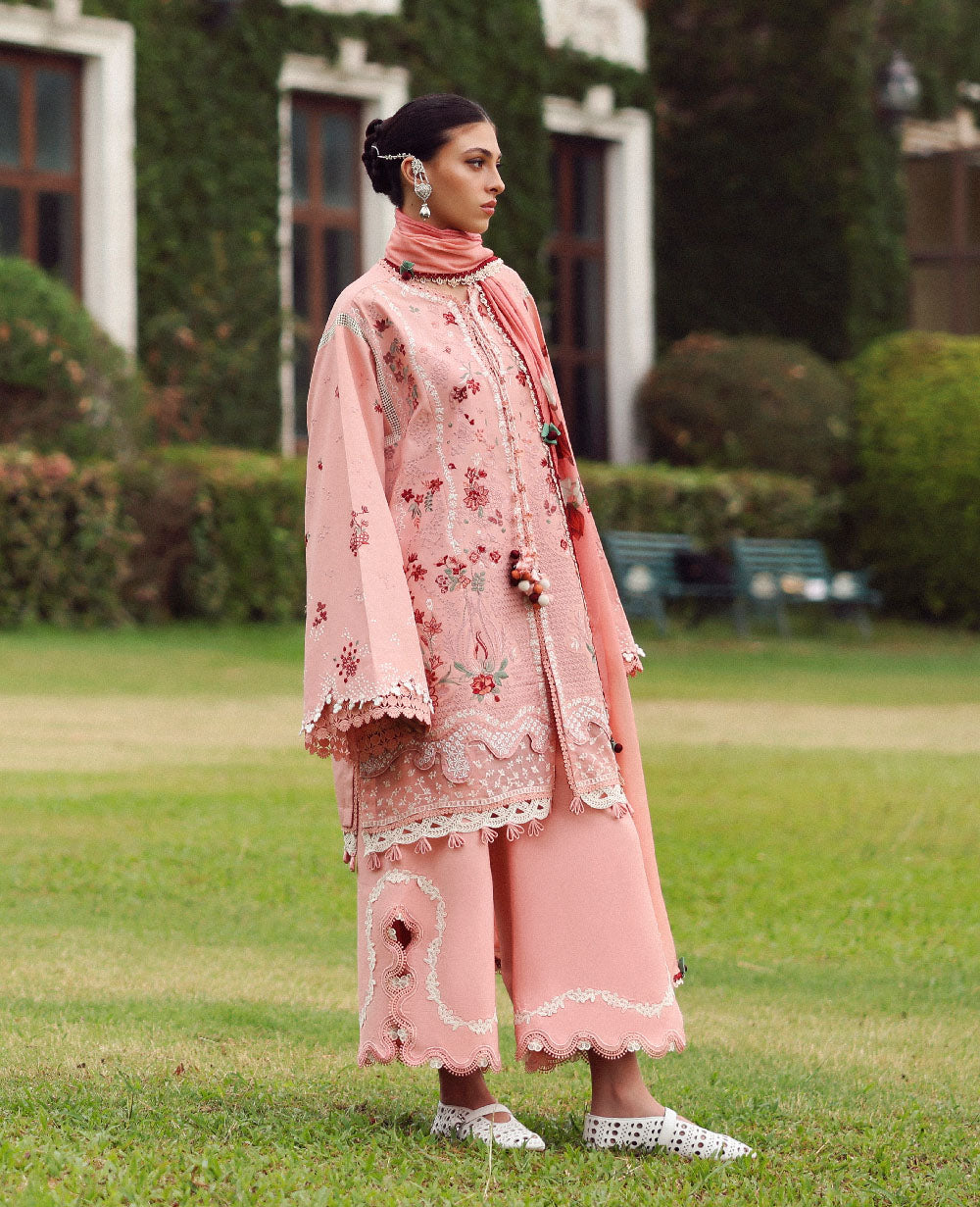 Republic Womenswear | Lilas Lawn 26 |Vayra - Luxury Dress - available at Maria Faisal in UK and USA.