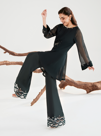 Ain | Luxe Edit | Veil - Luxury Dress - available at Maria Faisal in UK and USA.