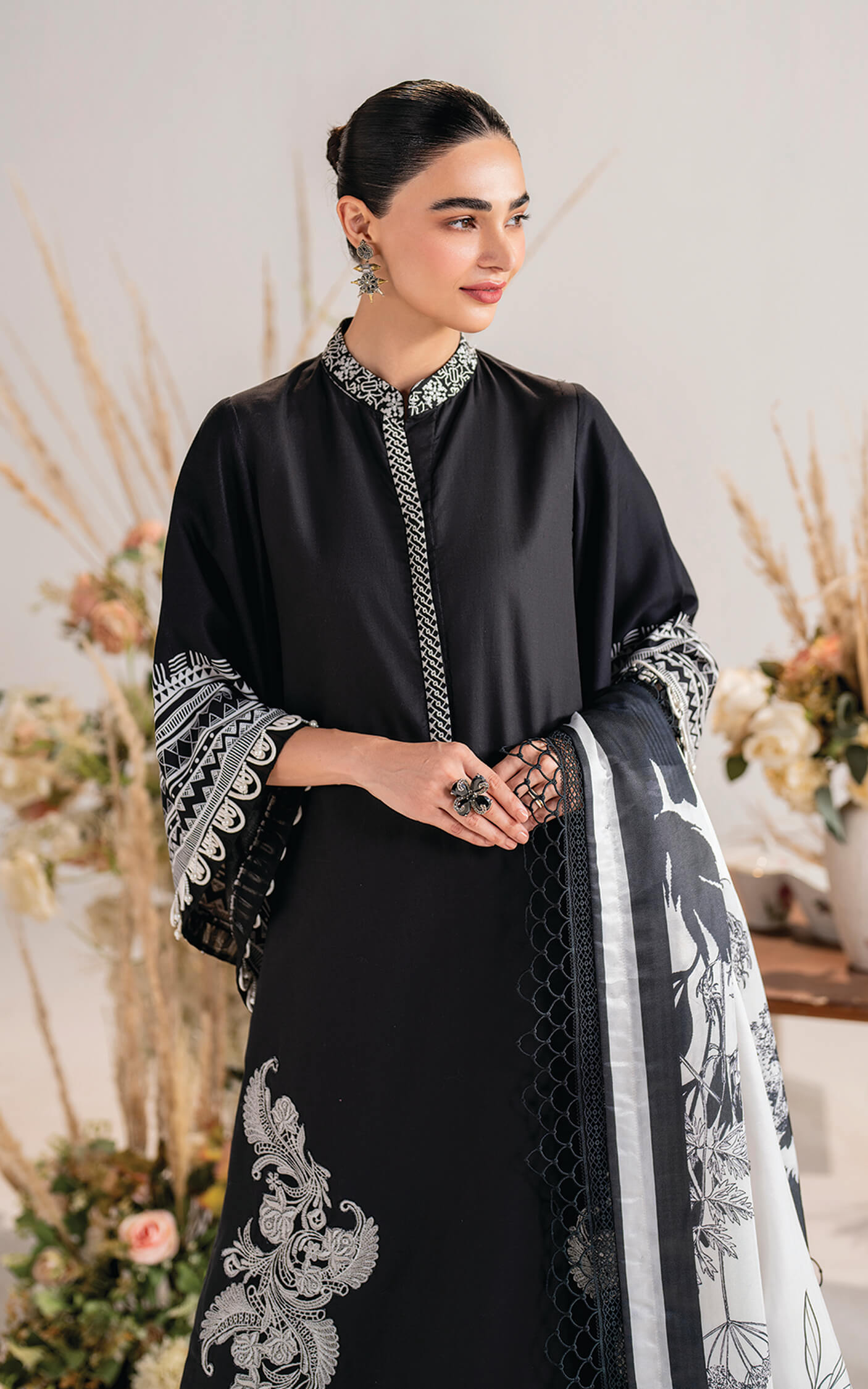Asifa and Nabeel | Winter Meraki 24 | Velour-MW-05 - Designer Dress with Intricate embroidery and embellishments. Shop elegent wedding dress at Maria Faisal.