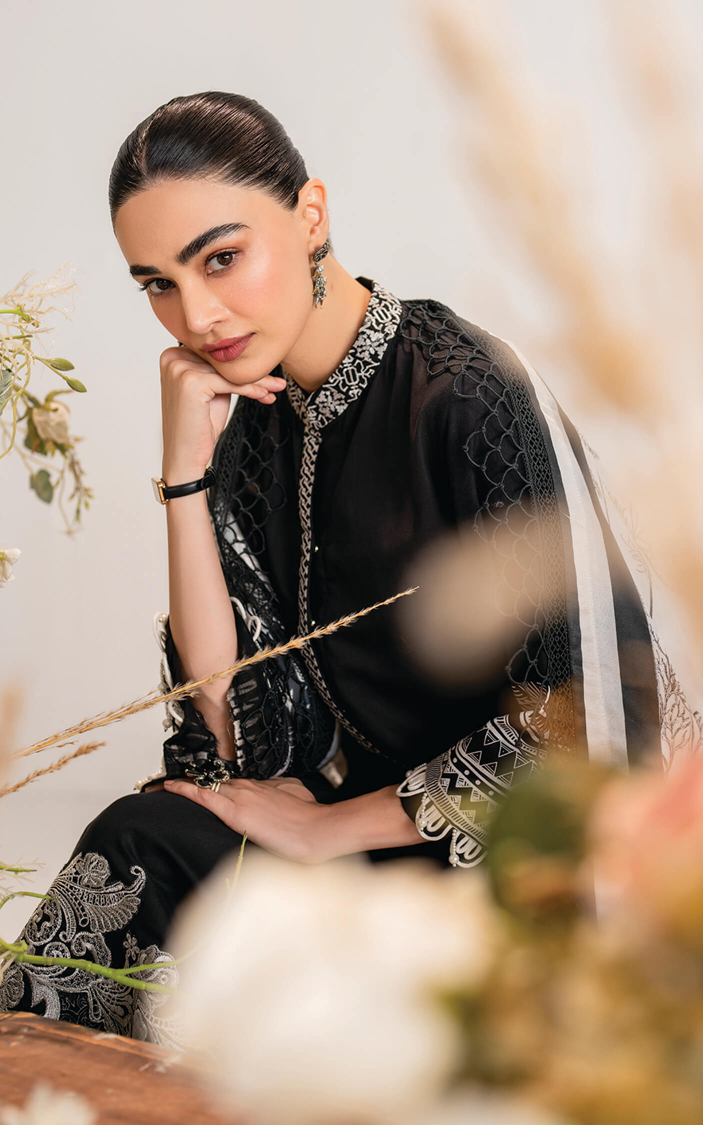 Asifa and Nabeel | Winter Meraki 24 | Velour-MW-05 - Designer Dress with Intricate embroidery and embellishments. Shop elegent wedding dress at Maria Faisal.