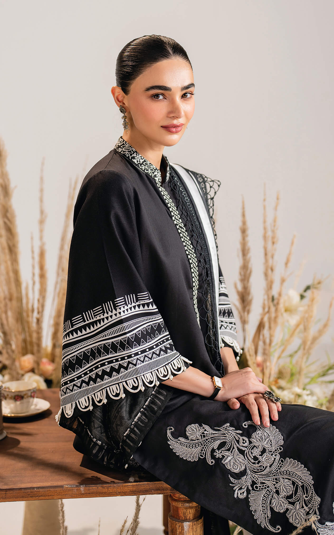 Asifa and Nabeel | Winter Meraki 24 | Velour-MW-05 - Designer Dress with Intricate embroidery and embellishments. Shop elegent wedding dress at Maria Faisal.