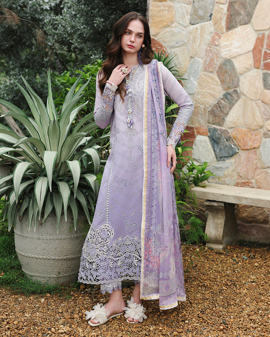 Mushq | The Secret Garden Lawn | Velvet Ivy - Luxury Dress - available at Maria Faisal in UK and USA.