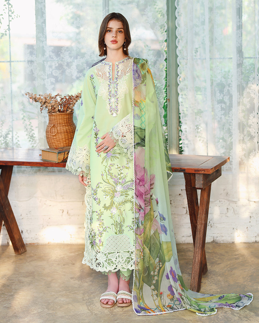 Mushq | The Secret Garden Lawn | Verdant Bloom - Luxury Dress - available at Maria Faisal in UK and USA.