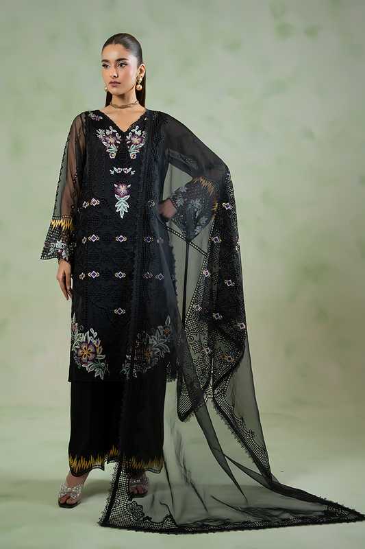 Saad Shaikh | Cutwork 26 | Veya - Luxury Dress - available at Maria Faisal in UK and USA.