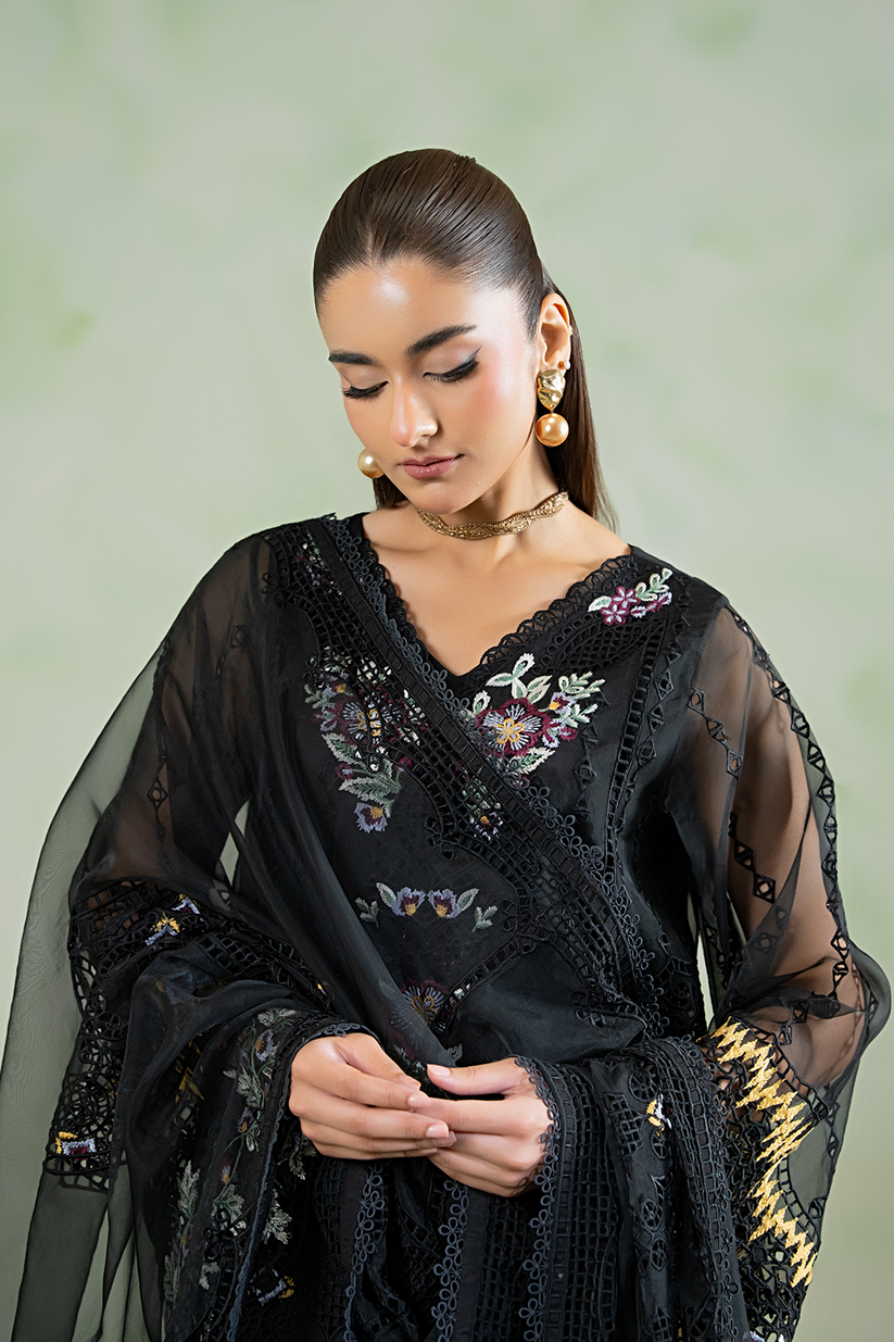 Saad Shaikh | Cutwork 26 | Veya - Luxury Dress - available at Maria Faisal in UK and USA.