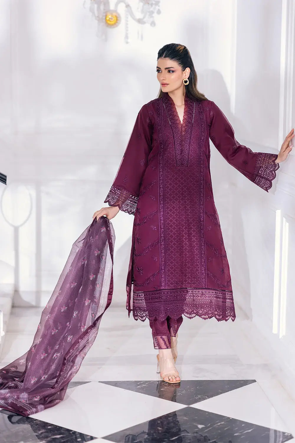 Azure | Embroidered Ensembles 23 | Vintage Rose - Formal 