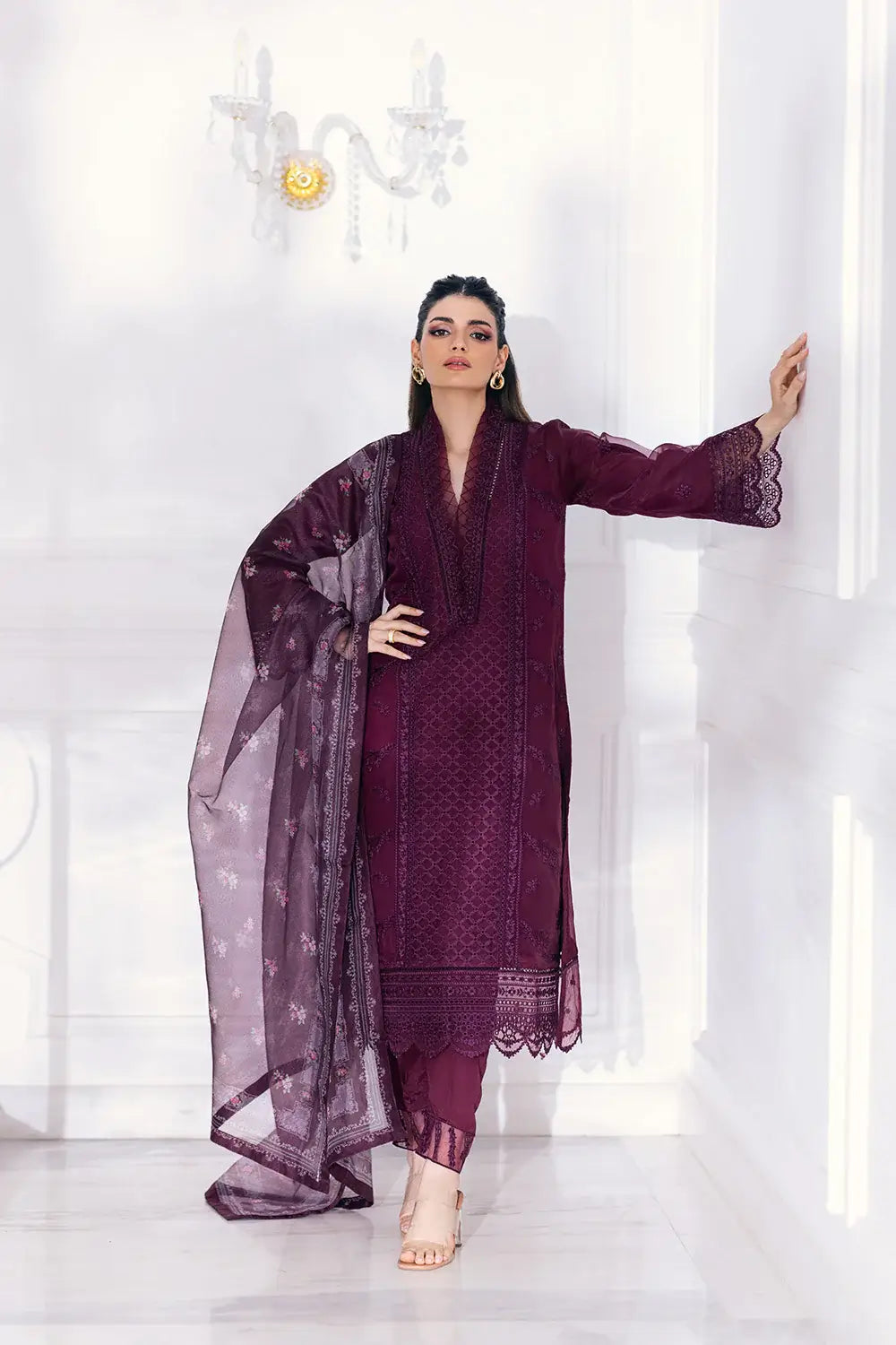 Azure | Embroidered Ensembles 23 | Vintage Rose - Formal 