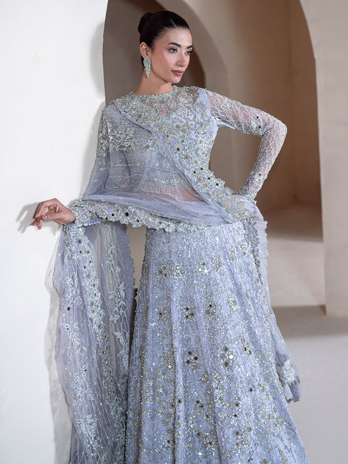 Epoque | Reve Luxury Formals | Voile - Formal Dress - available at Maria Faisal in UK and USA.