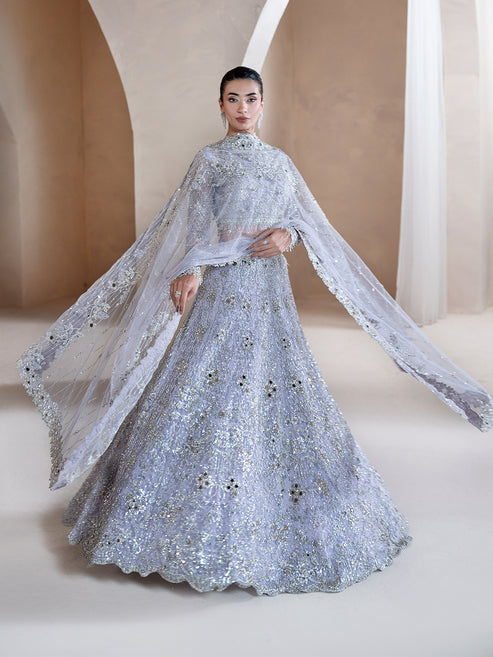 Epoque | Reve Luxury Formals | Voile - Formal Dress - available at Maria Faisal in UK and USA.