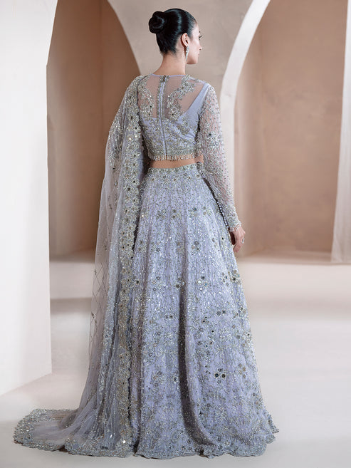 Epoque | Reve Luxury Formals | Voile - Formal Dress - available at Maria Faisal in UK and USA.