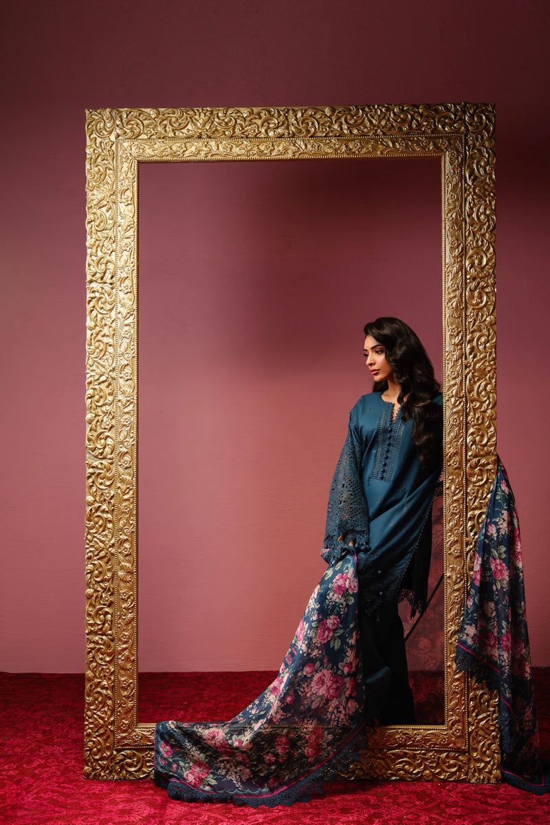 Al Karam | Schiffli Capsule | RTS | SHIRT, TROUSER & DUPATTA 3 - Ladies Clothes - Maria Faisal