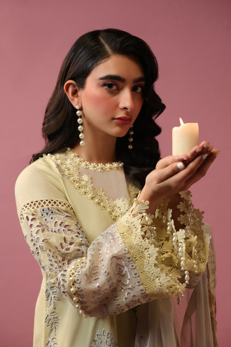 Al Karam | Schiffli Capsule | RTS | SHIRT, TROUSER & DUPATTA 4 - Ladies Clothes - Maria Faisal