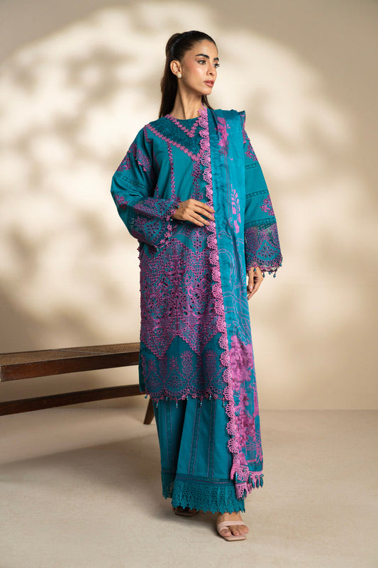 Al Karam | Schiffli Capsule | RTS | SHIRT, TROUSER & DUPATTA 5 - Ladies Clothes - Maria Faisal