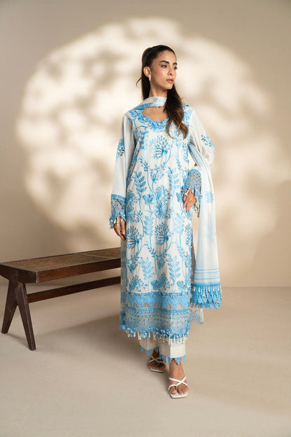 Al Karam | Schiffli Capsule | RTS | SHIRT, TROUSER & DUPATTA 6 - Ladies Clothes - Maria Faisal