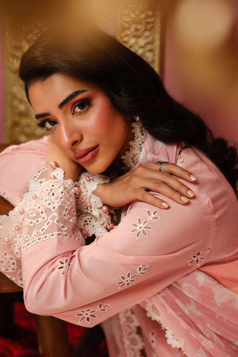 Al Karam | Schiffli Capsule | RTS | SHIRT, TROUSER & DUPATTA 10 - Ladies Clothes - Maria Faisal