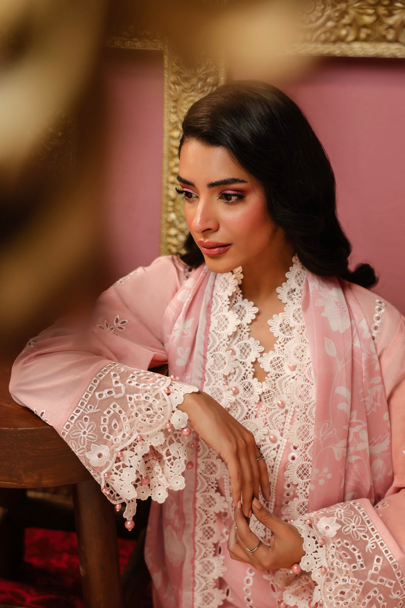 Al Karam | Schiffli Capsule | RTS | SHIRT, TROUSER & DUPATTA 10 - Ladies Clothes - Maria Faisal