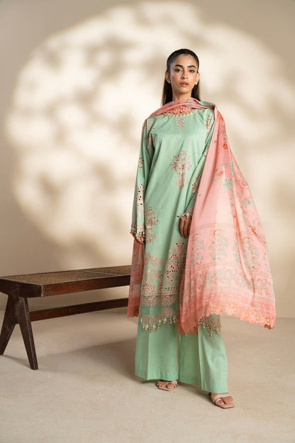 Al Karam | Schiffli Capsule | RTS | SHIRT, TROUSER & DUPATTA 7 - Ladies Clothes - Maria Faisal