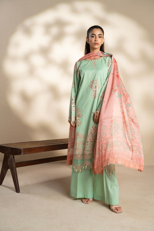 Al Karam | Schiffli Capsule | RTS | SHIRT, TROUSER & DUPATTA 7 - Ladies Clothes - Maria Faisal