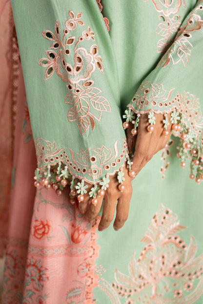 Al Karam | Schiffli Capsule | RTS | SHIRT, TROUSER & DUPATTA 7 - Ladies Clothes - Maria Faisal