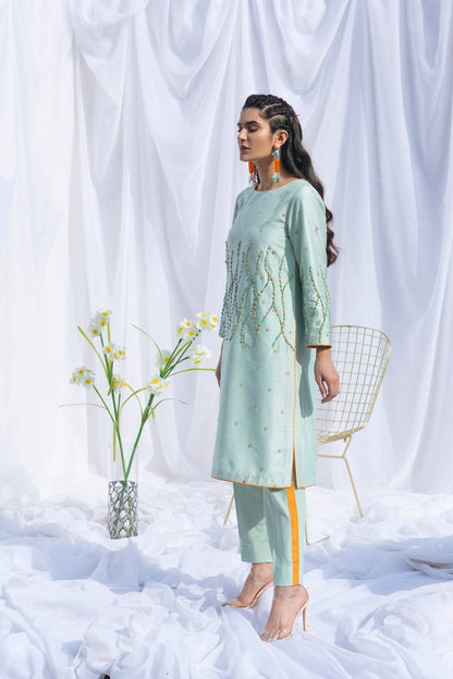 Hana | Viridity Ready to Wear | SWISS MINT-VRT-002 by Maria Faisal - Registered Vendor of : Hana - type : Ladies Clothes - 100% original wedding dresses