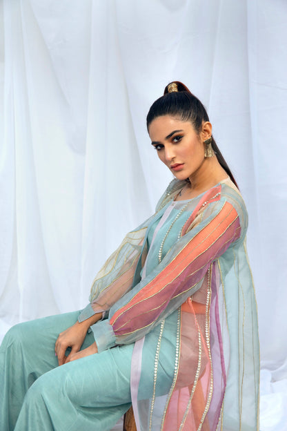 Hana | Viridity Ready to Wear | Island Teal -VRT-009 by Maria Faisal - Registered Vendor of : Hana - type : Ladies Clothes - 100% original wedding dresses