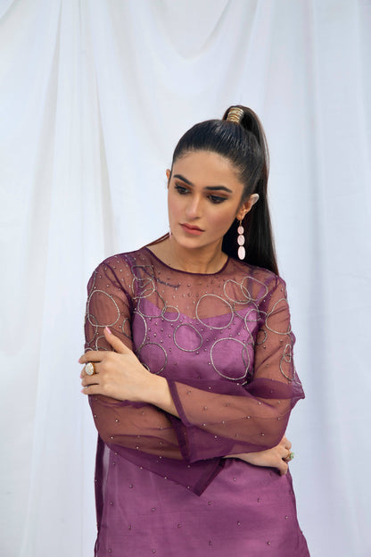 Hana | Viridity Ready to Wear | Peri-Winkle -VRT-010 by Maria Faisal - Registered Vendor of : Hana - type : Ladies Clothes - 100% original wedding dresses