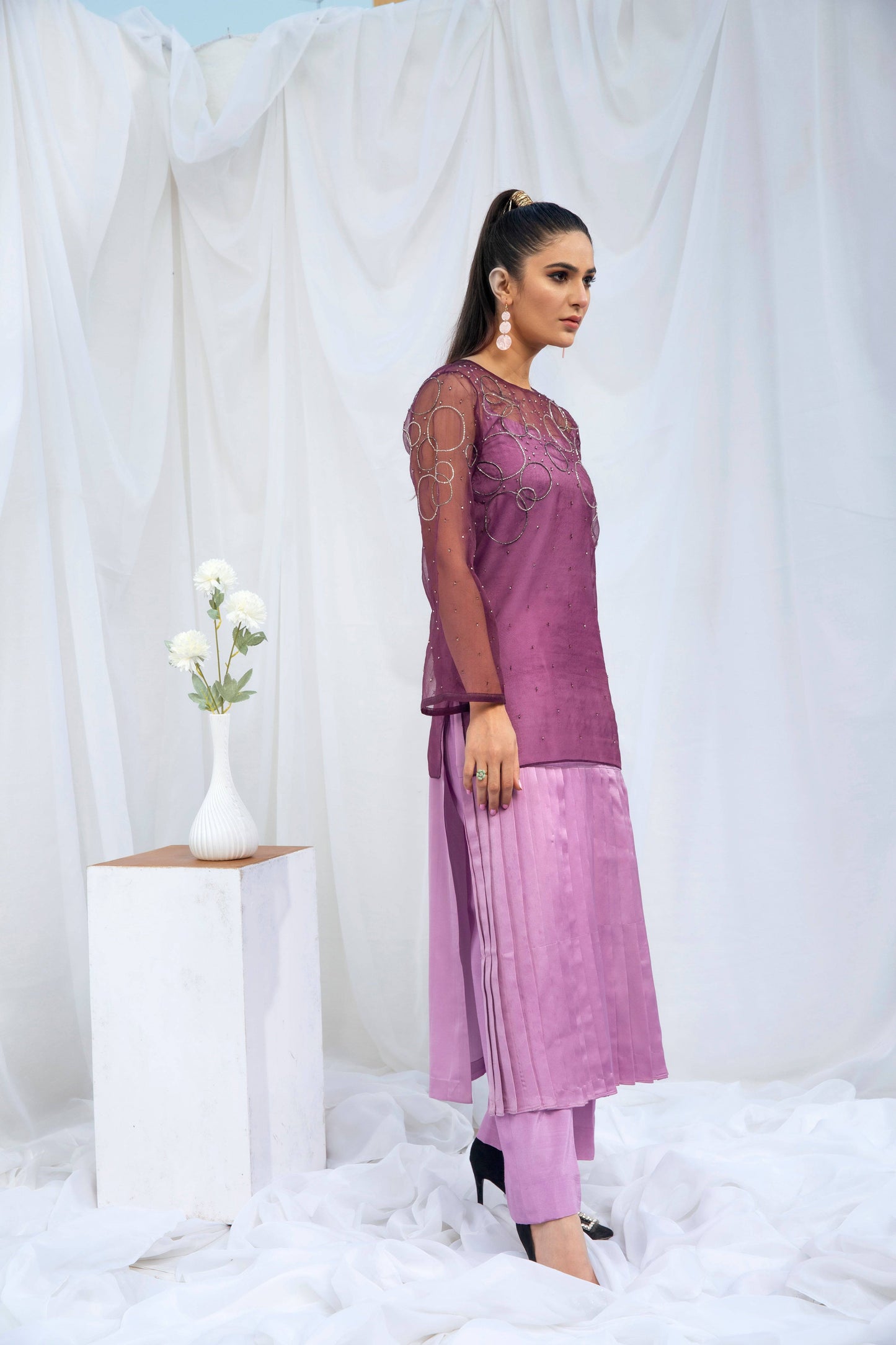 Hana | Viridity Ready to Wear | Peri-Winkle -VRT-010 by Maria Faisal - Registered Vendor of : Hana - type : Ladies Clothes - 100% original wedding dresses