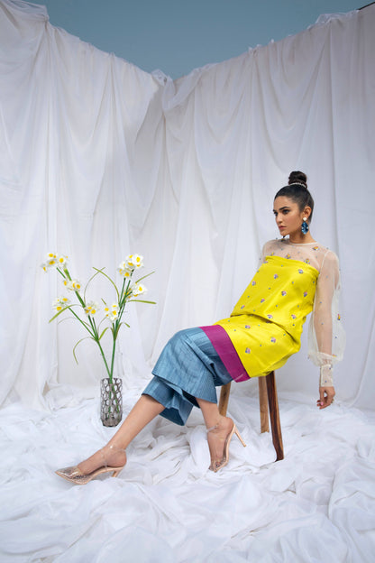 Hana | Viridity Ready to Wear | Citrus Twist -VRT-011 by Maria Faisal - Registered Vendor of : Hana - type : Ladies Clothes - 100% original wedding dresses