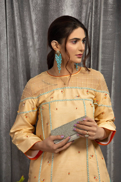 Hana | Viridity Ready to Wear | Marigold -VRT-008 by Maria Faisal - Registered Vendor of : Hana - type : Ladies Clothes - 100% original wedding dresses